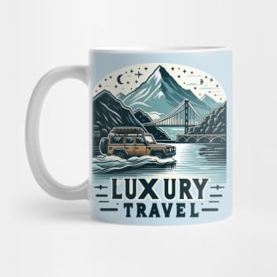 Suv Crossing A River, Luxury Travel Mug